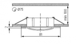 technische tekening rvs armatuur rond
